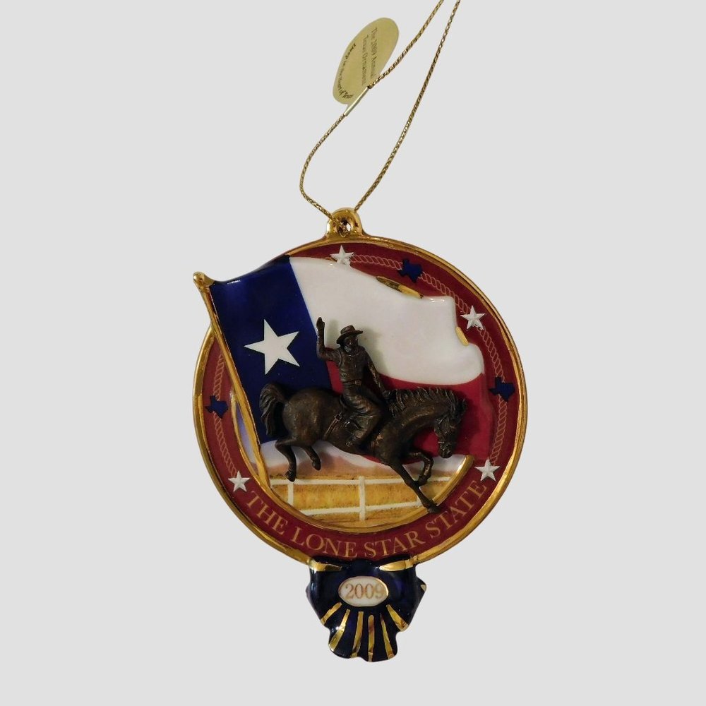 Danbury Mint Annual Ornament 2009 Deep in the Heart of Texas Series Christmas